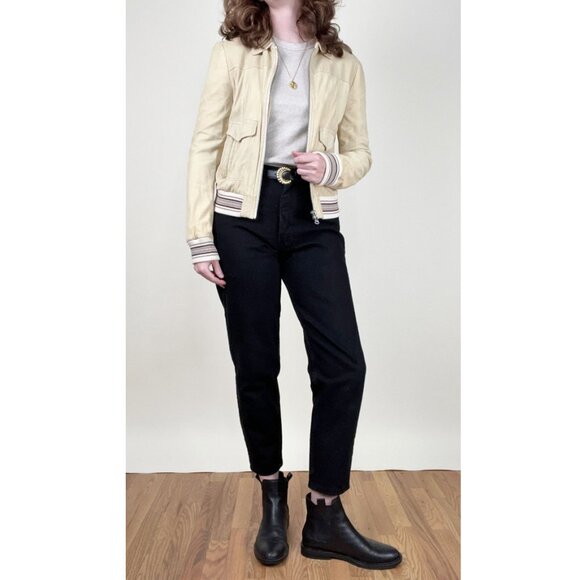 Vintage Dolce & Gabbana 90s Y2K Suede Leather Bomber Jacket 2000s Designer Coat - Picture 15 of 15